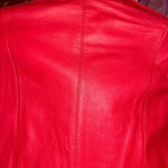 Red Avanti Leather Jacket - Picture 6 of 10